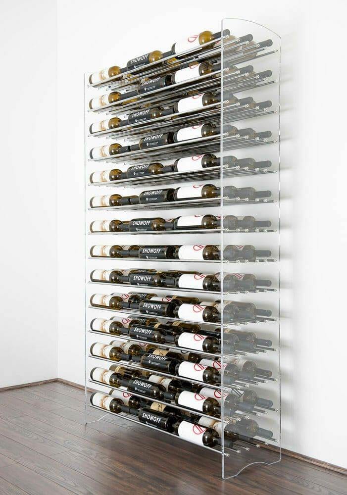 Evolution Series 6 freestanding wine rack loaded with wine bottles