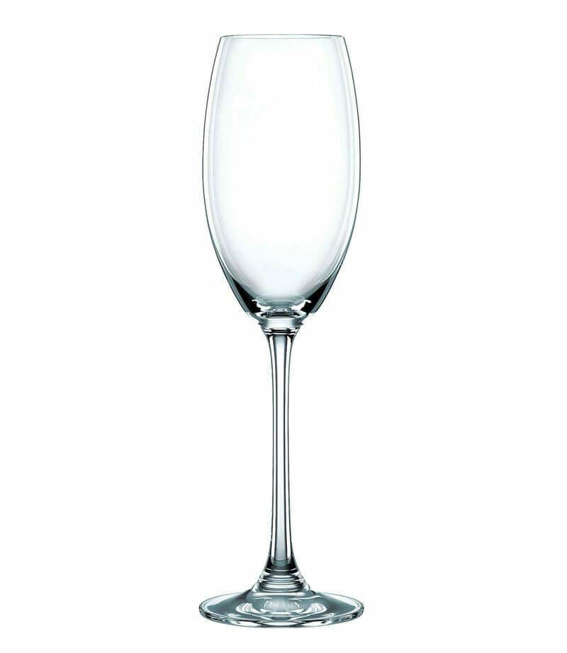 Nachtmann Vivendi crystal champagne flute on white background