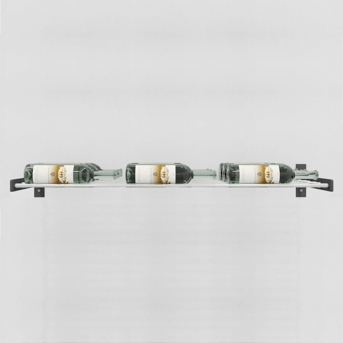 Three stacked Evolution Series Wine Wall 5-inch racks with bottles