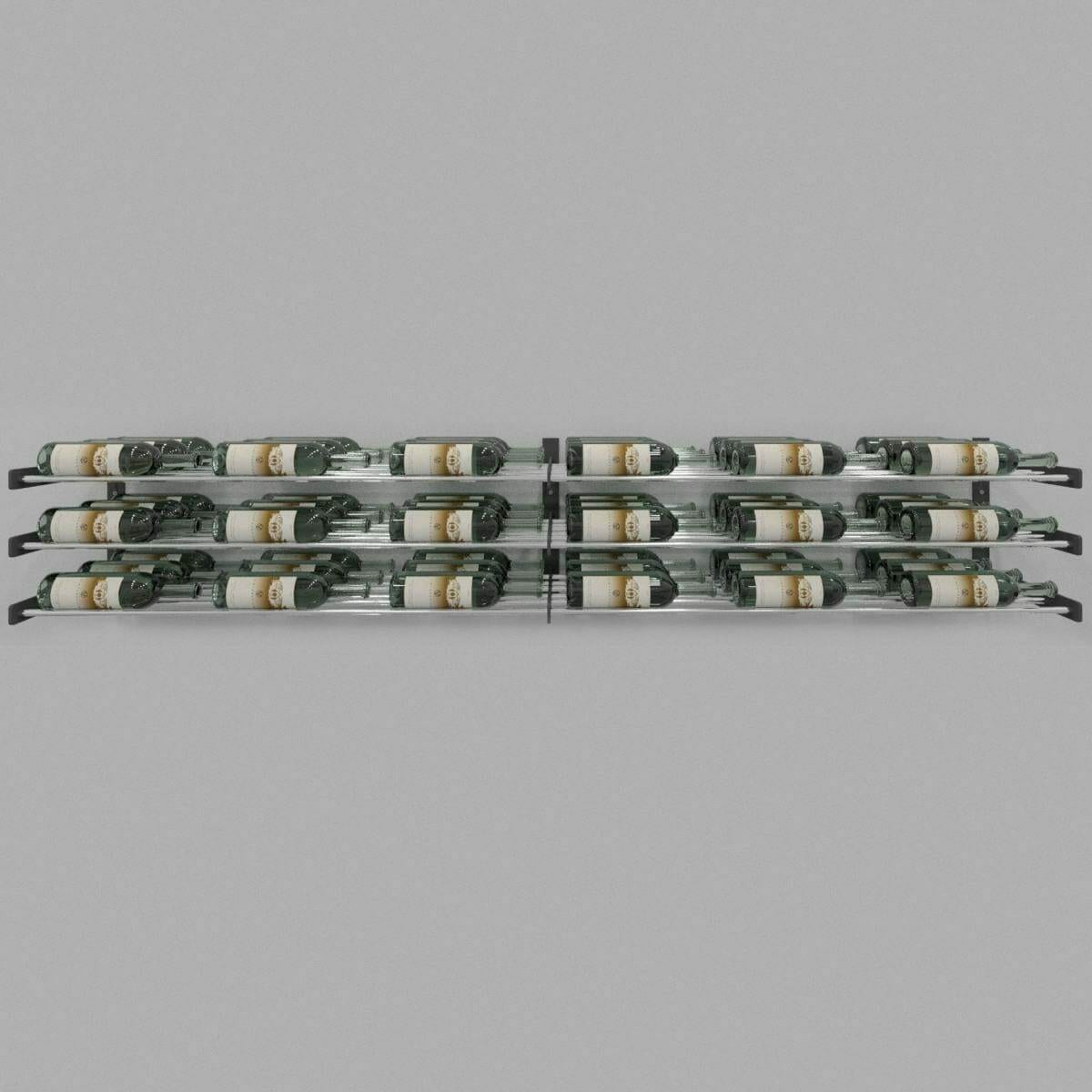 Evolution Series Wine Wall 15-inch racks stacked with wine bottles