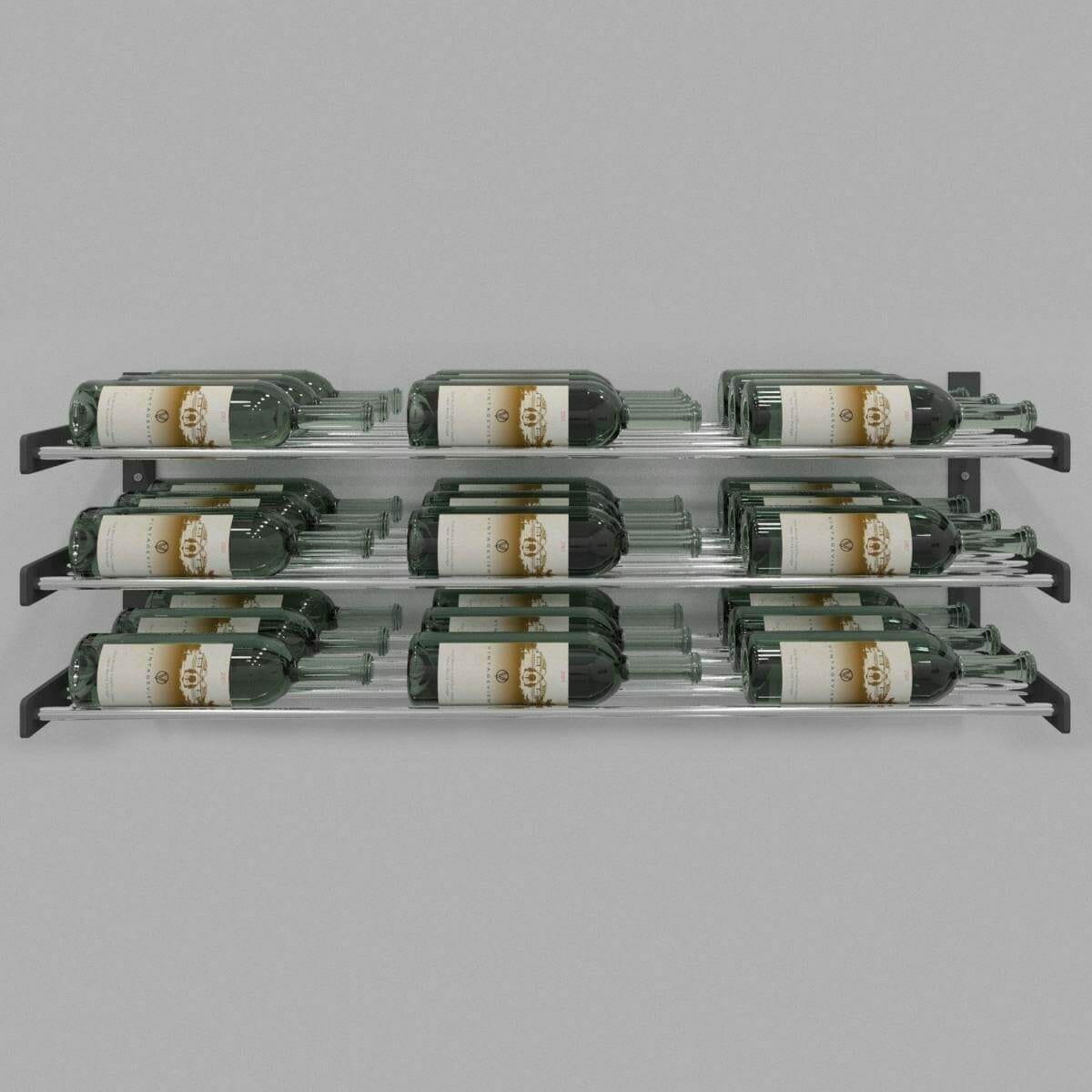 Evolution Series Wine Wall 15-inch rack, three rows of bottles