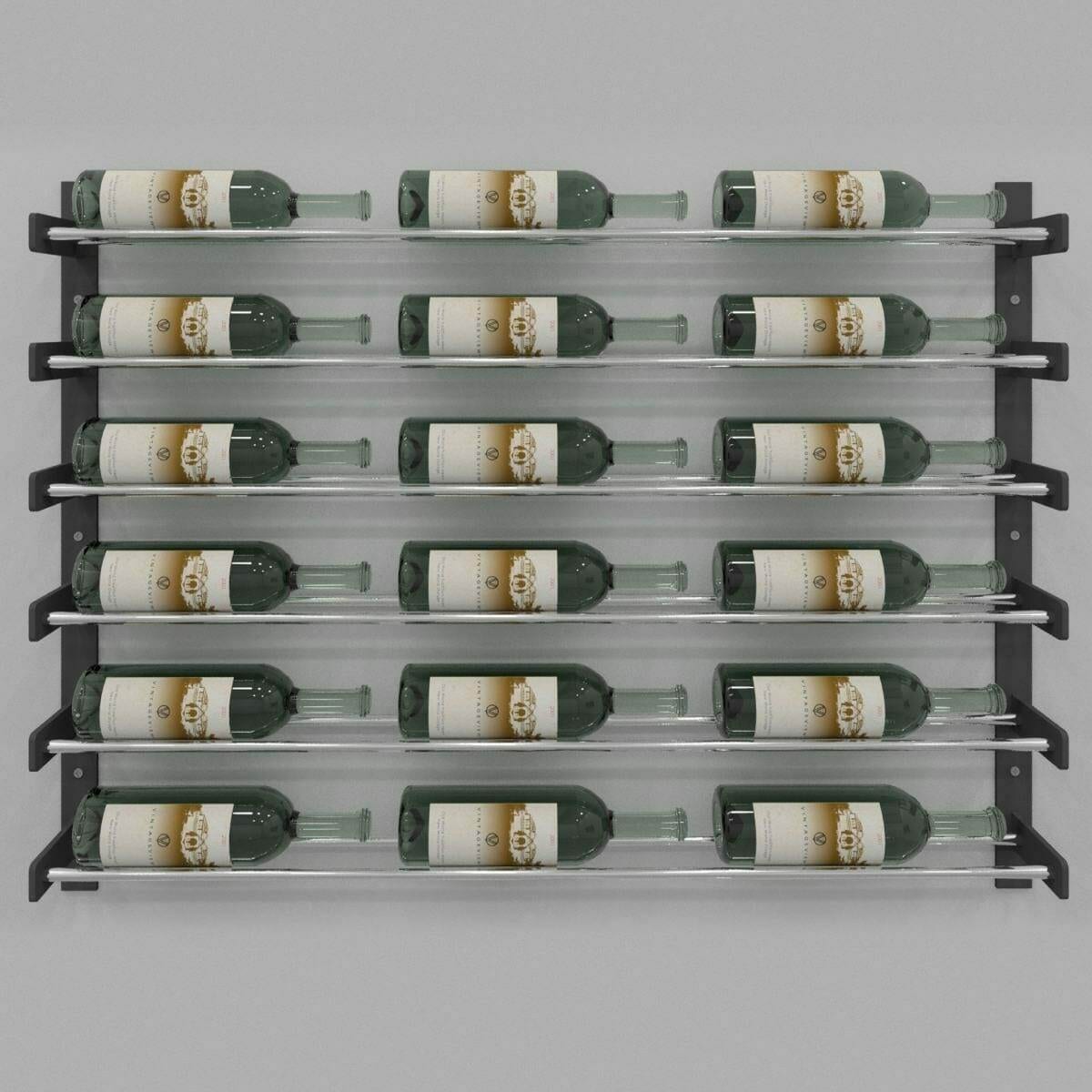 Evolution Wine Wall 30-inch rack holding rows of wine bottles
