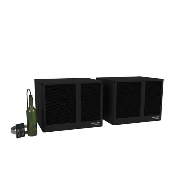 Galvanized exterior housing for a 110V split system condenser, on white background